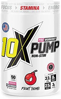 10x non stim pre workout choose from 8 different delicious flavours