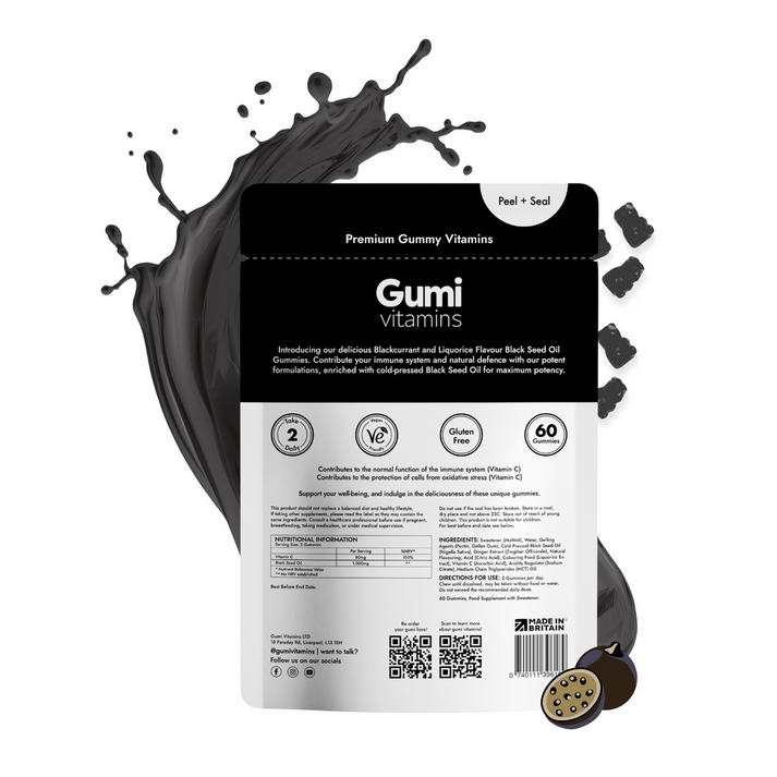 Black seed oil vegan gummies