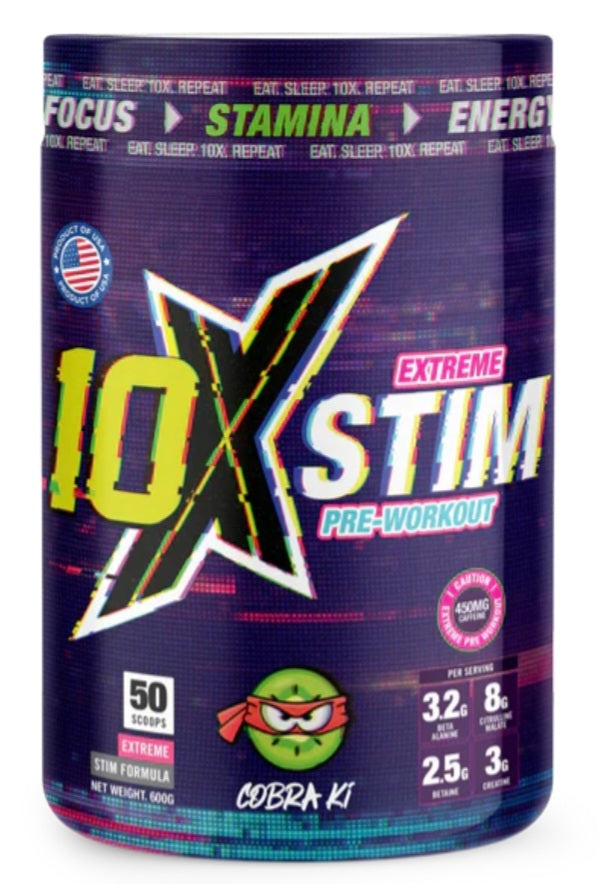 10 x extreme stim pre workout  600g choose from 8 delicious flavours