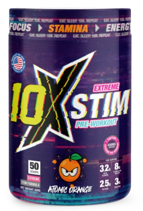 10 x extreme stim pre workout  600g choose from 8 delicious flavours