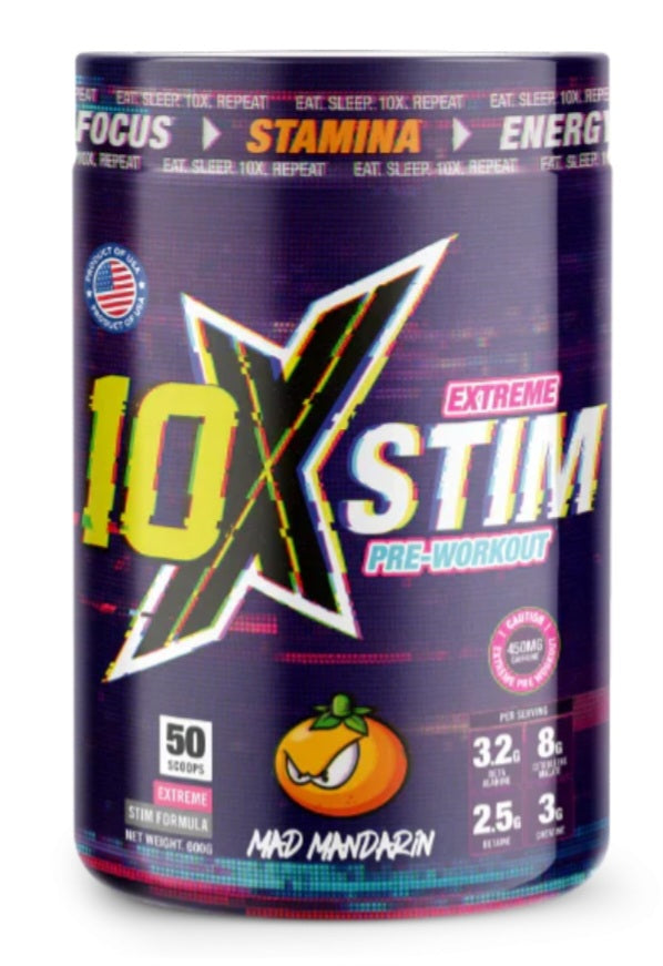 10 x extreme stim pre workout  600g choose from 8 delicious flavours