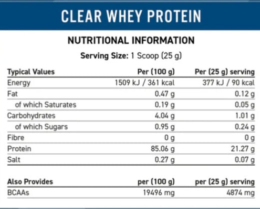 Applied nutrition clear whey protein (875g) choose from 8 mouth watering flavours