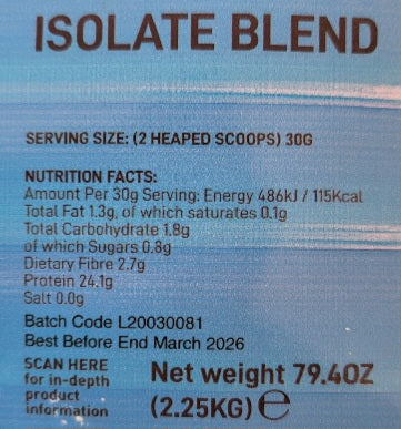 8x whey isolate blend 2.25 kg