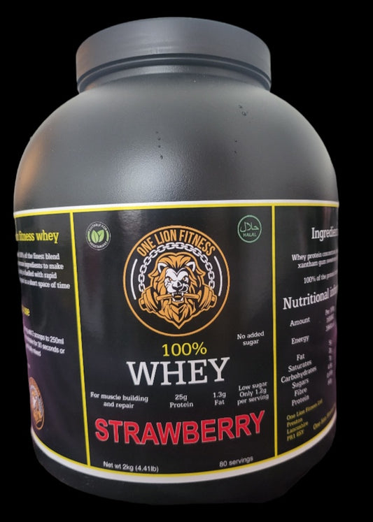 2 kg 100 % strawberry whey protein